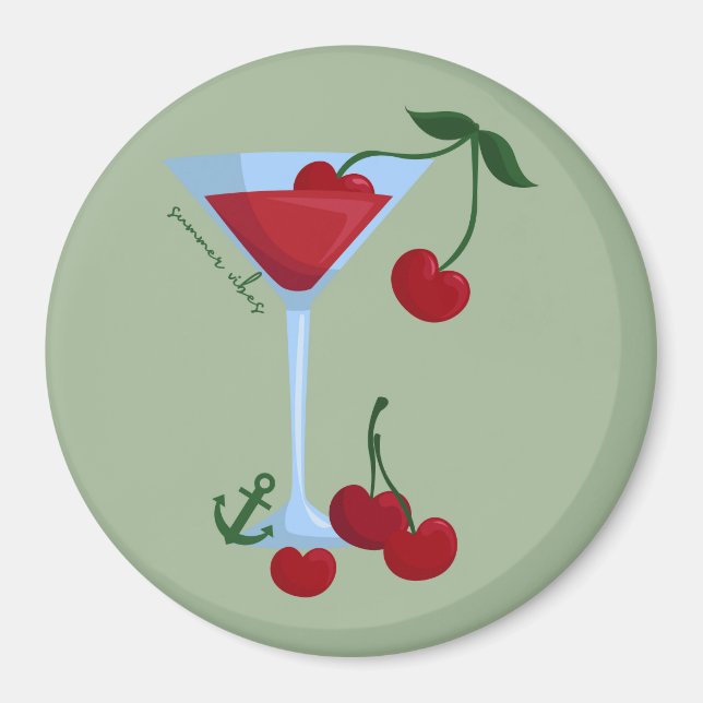 Summer Vibes Cherry Magnet (Framsidan)