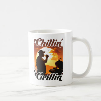 Summer Vibes Chillin’ & Grillin’ Silhouette Kaffemugg