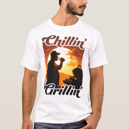 Summer Vibes Chillin’ & Grillin’ Silhouette T Shirt