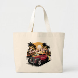 Summer Vibes Classic Car Jumbo Tygkasse