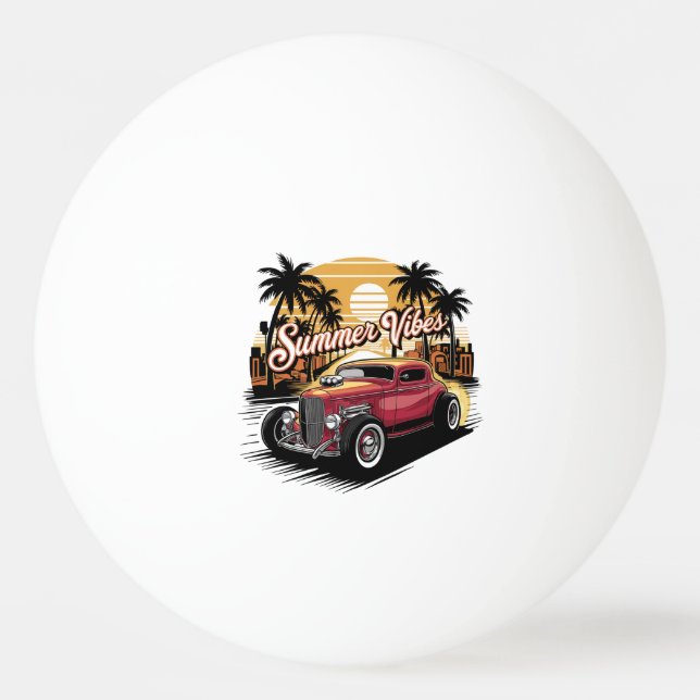 Summer Vibes Classic Car Pingisboll (Framsidan)