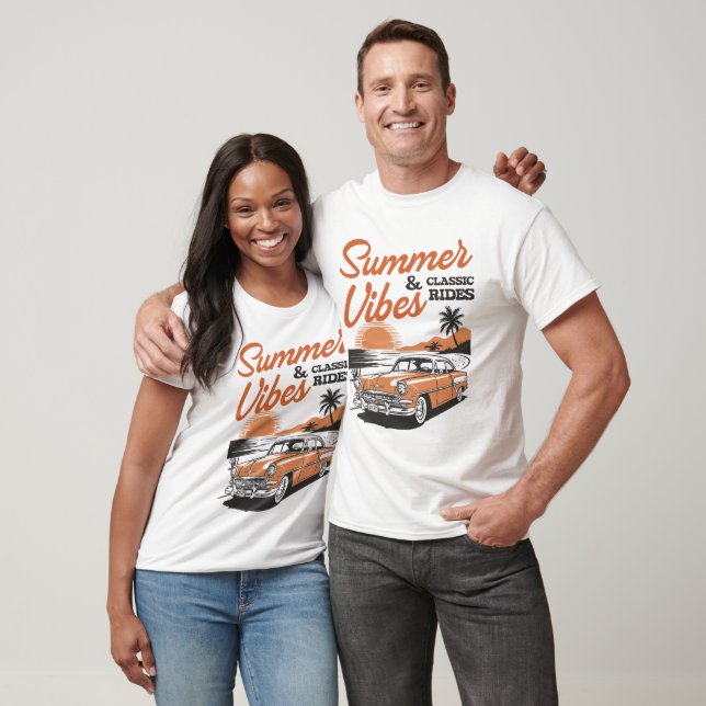 Summer Vibes Classic Rides Beach T Shirt (Unisex)