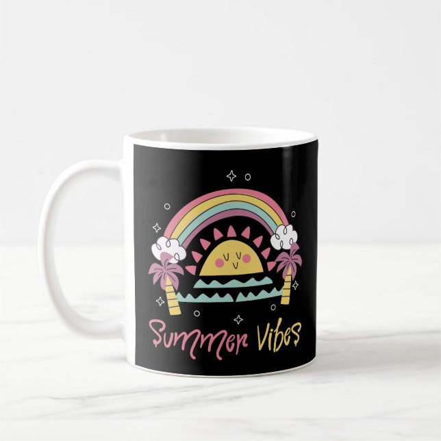  Summer Vibes : Cute Summer Design Outfit Kaffemugg (Vänster)