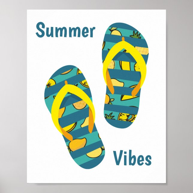 Summer Vibes Flinflip flops Poster (Framsidan)