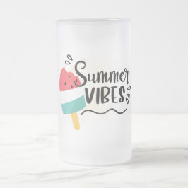 Summer Vibes Frostat Ölglas