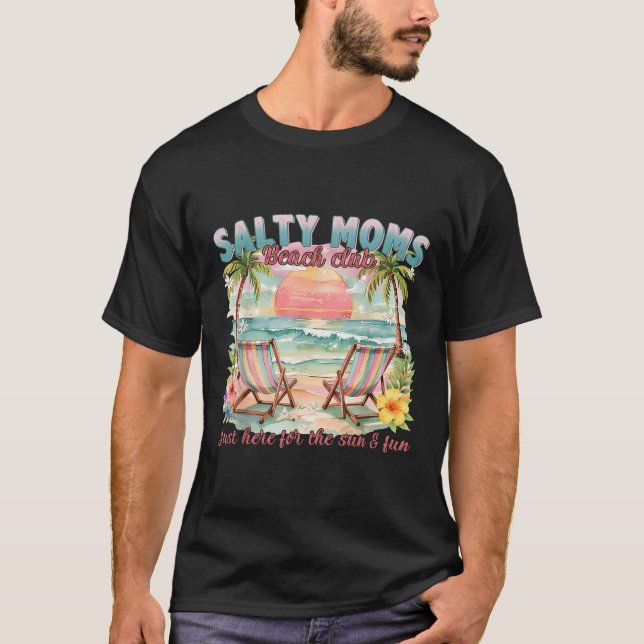 Summer Vibes Funny Salty Mammor Beach Klubb Funny  T Shirt (Framsida)