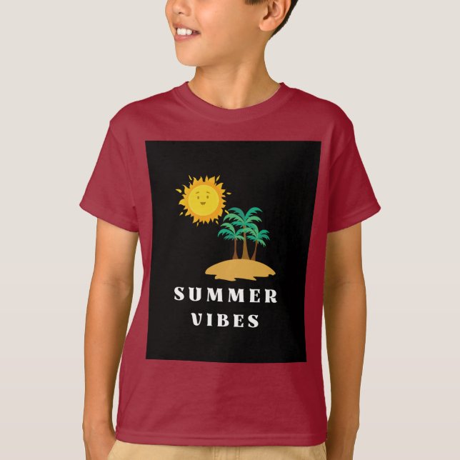 Summer Vibes Island Escape T Shirt (Framsida)