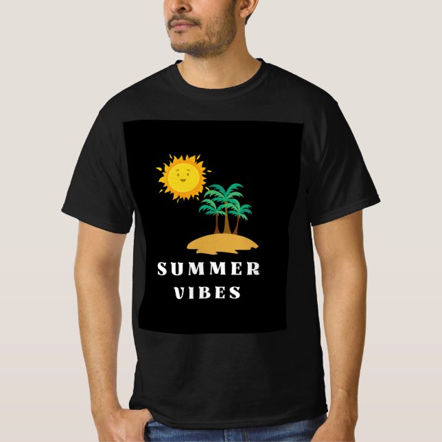 Summer Vibes Island Escape T Shirt (Framsida)