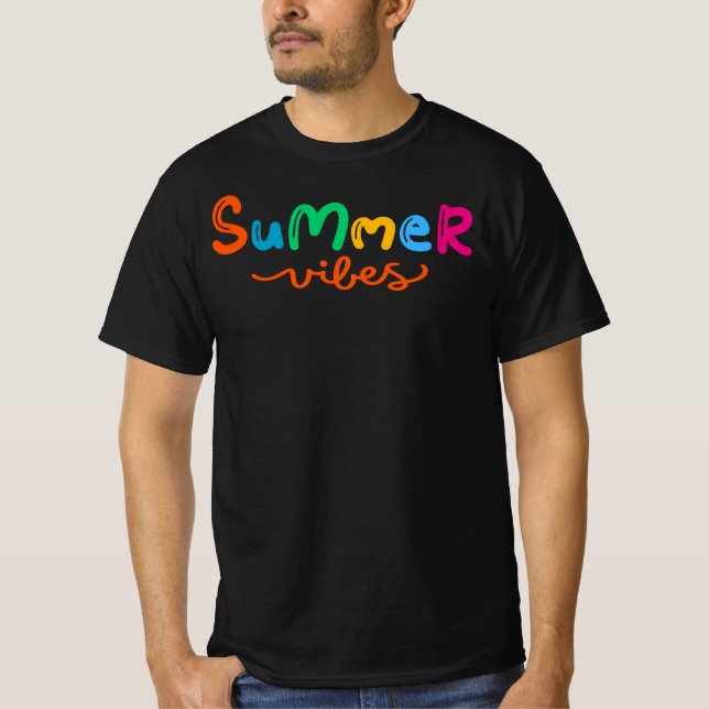 Summer Vibes Manar T Shirt (Framsida)