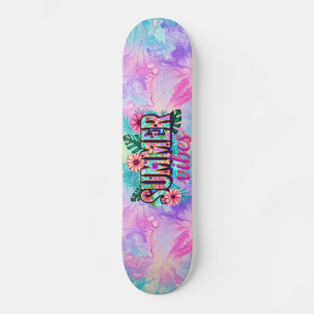 Summer Vibes Mini Skateboard Bräda 18,5 Cm (Framsida)