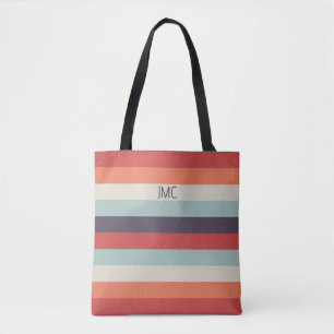 Summer Vibes Monogrammed Rand Mönster Tygkasse