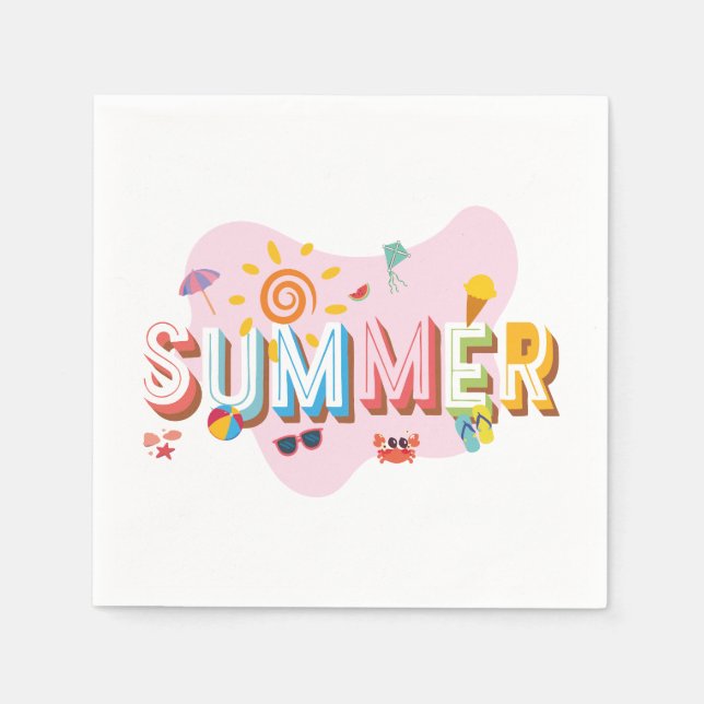 Summer Vibes Pappersservett (Framsidan)