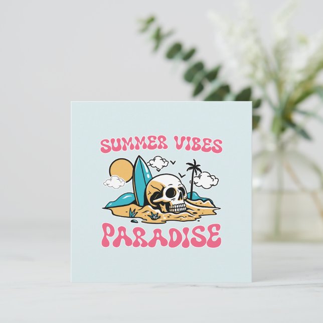 Summer Vibes Paradise - Skull (Stående Fram)