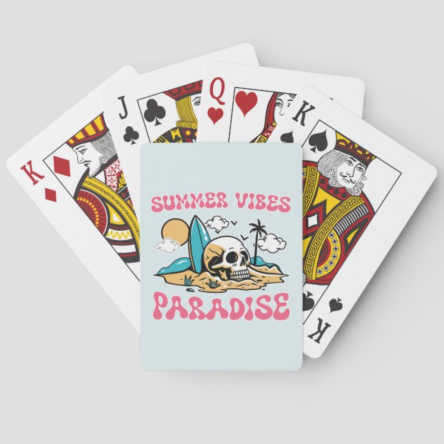 Summer Vibes Paradise - Skull Casinokort (Baksidan)