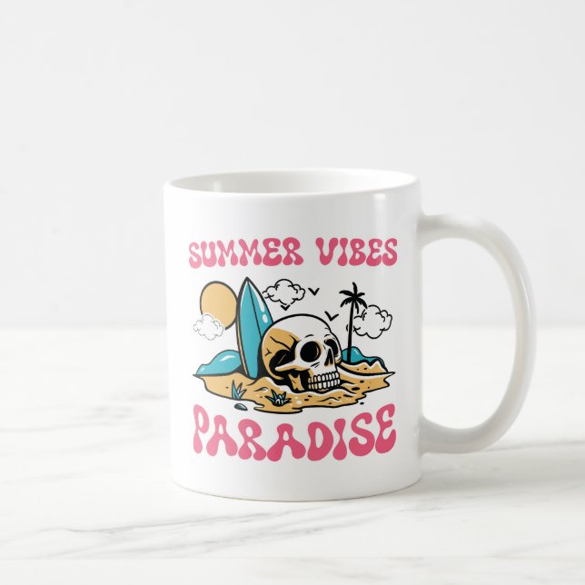 Summer Vibes Paradise - Skull Kaffemugg (Höger)