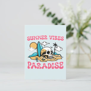 Summer Vibes Paradise - Skull Vykort