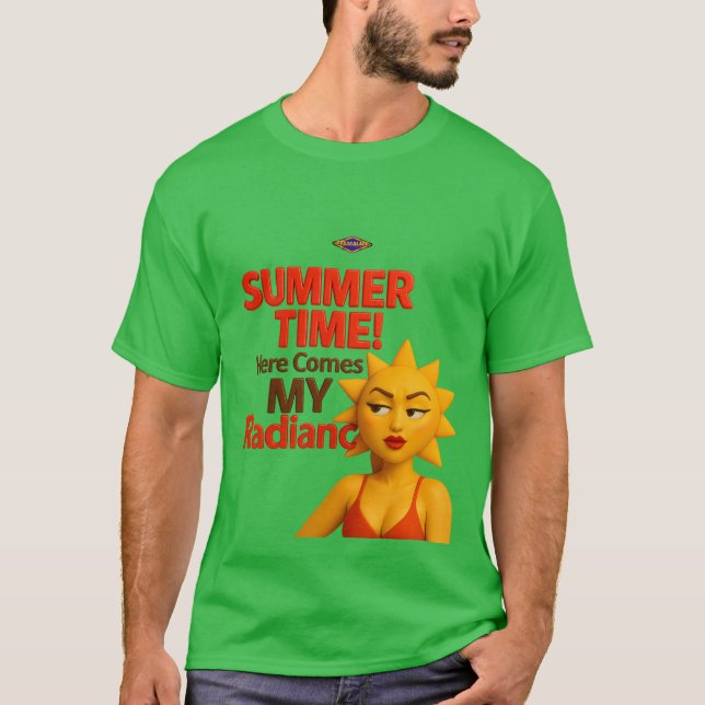 Summer Vibes: Radiate Your Glow! T Shirt (Framsida)