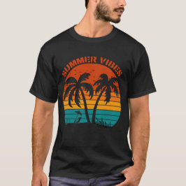 Summer Vibes Retro Beach T Shirt