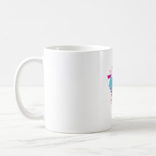 Summer Vibes Retro Handflatan Träd Kaffemugg (Vänster)