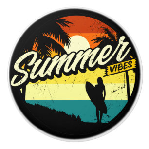 Summer Vibes Retro Silhouette Knopp