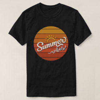 Summer Vibes Retro Sunset Manar T Shirt