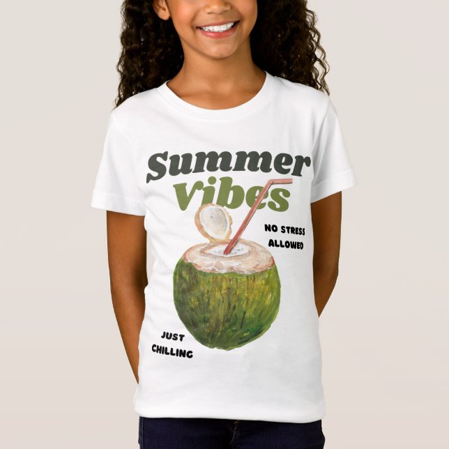 Summer Vibes Retro T Shirt (Framsida)