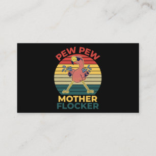Summer Vibes Rosa Flamingo Funny Pew Pew Mor Fl Visitkort