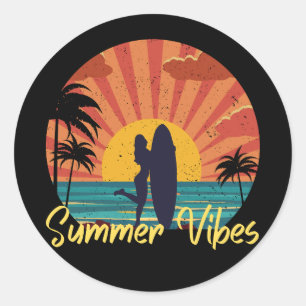 Summer Vibes Runt Klistermärke