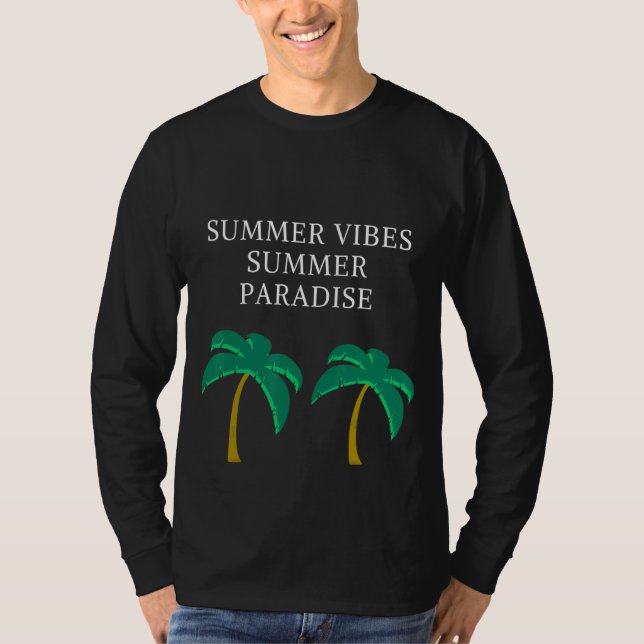 Summer Vibes Summer Paradise T Shirt (Framsida)