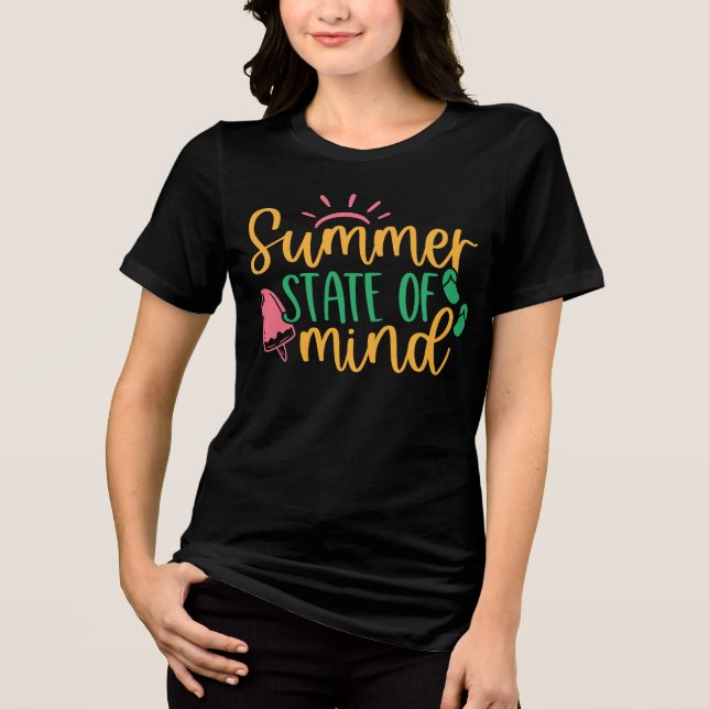 Summer Vibes "Summer State of Mind" T Shirt (Framsida)