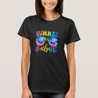 Summer Vibes Sunglasses Handflatan Träd Funny Beac T Shirt