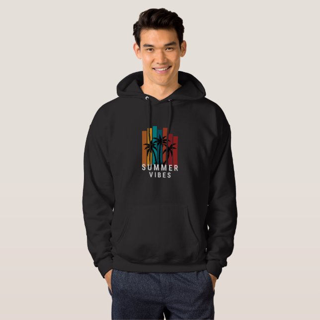 Summer Vibes Sunset Beach Men's T-Shirt | Hoodie (Hel framsida)