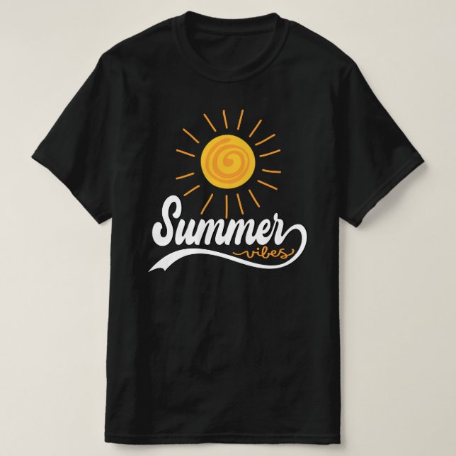 Summer Vibes - Sunshine Manar Black T Shirt (Design framsida)