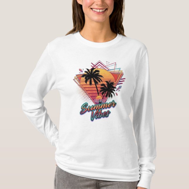 Summer Vibes  T Shirt (Framsida)