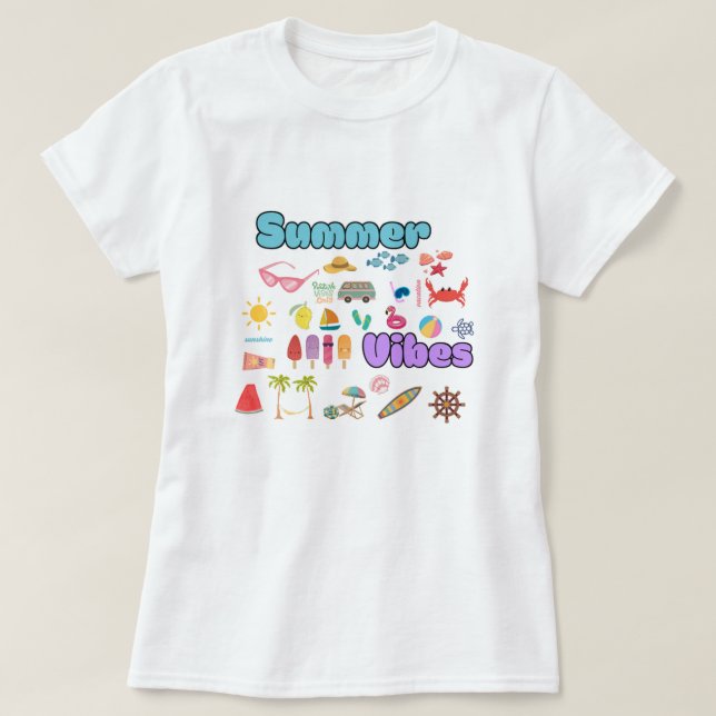 Summer Vibes T Shirt (Design framsida)
