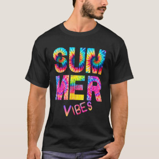 Summer Vibes Tie Dye Hej Summer Vacation Family T Shirt