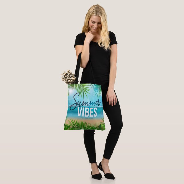 Summer Vibes Tote Bag Tygkasse (På modell)