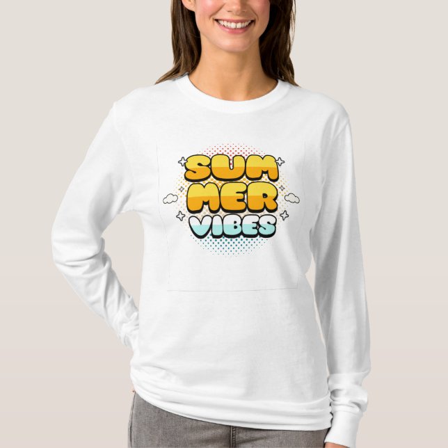 Summer Vibes Trend T Shirt (Framsida)