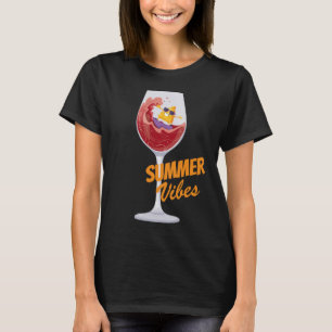 Summer Vibes Vacation Beach resa Cruise Funny Vin T Shirt
