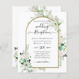 Summer Vit ros Emerald Sage Greenery BRÖLLOP