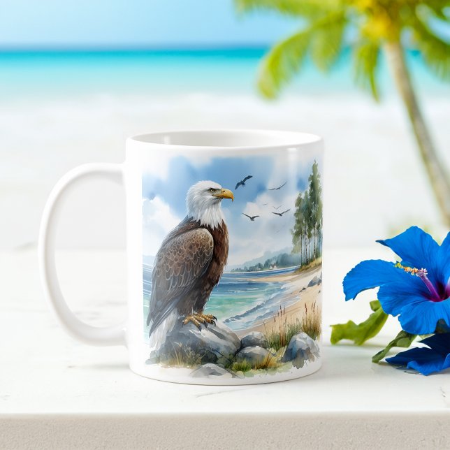Summer Watercolor Örn Kaffemugg (Skapare uppladdad)