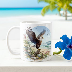 Summer Watercolor Örn Kaffemugg
