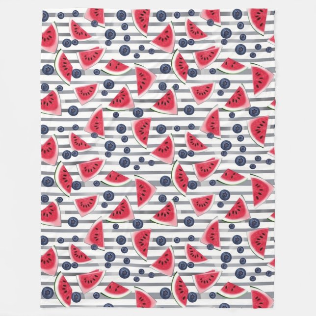 Summer Watermelon Rand Fleecefilt (Framsidan)