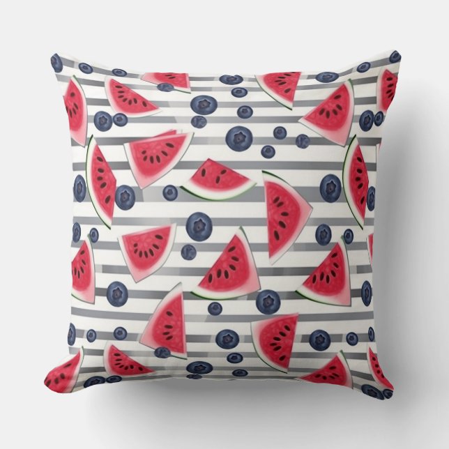Summer Watermelon Rand Kudde (Framsida)
