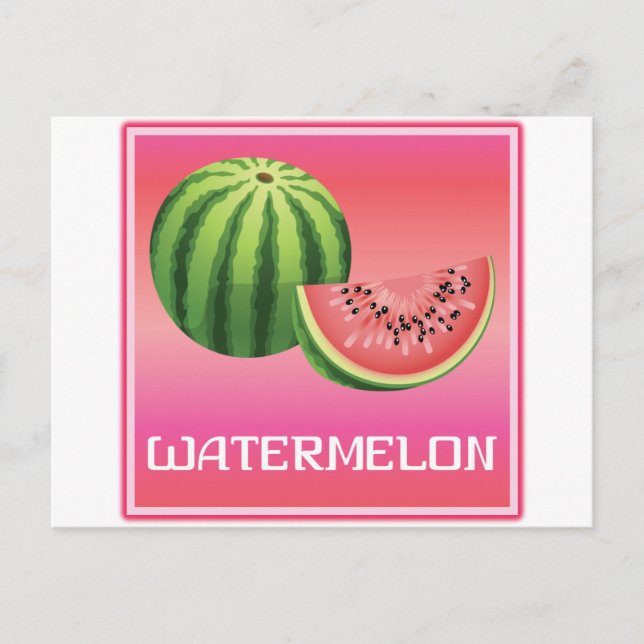 Summer Watermelon Vykort (Framsida)