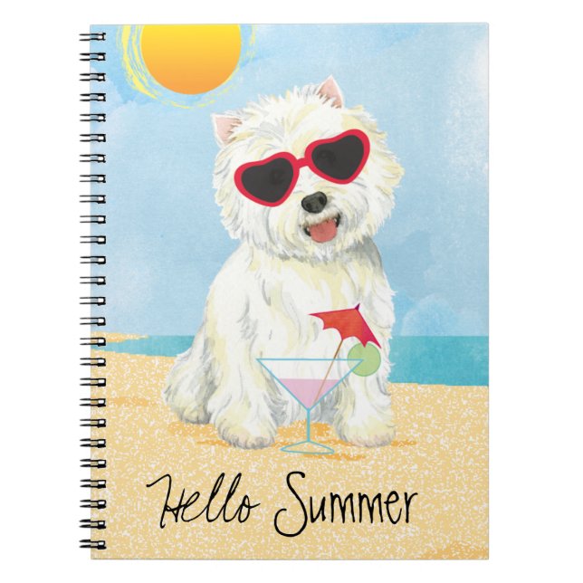 Summer Westie Anteckningsbok (Framsidan)