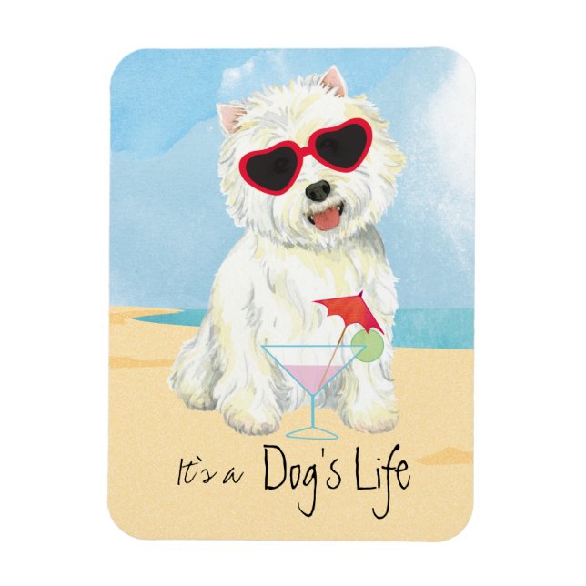 Summer Westie Magnet (Vertikal)