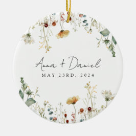 Summer Wildblomma Fält Bröllop Julgransprydnad Keramik