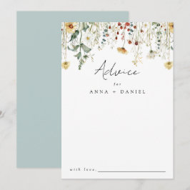 Summer Wildblomma Fält Bröllop Rådkort