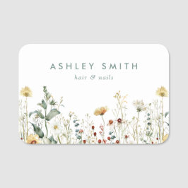 Summer Wildblomma Fält Namnbricka